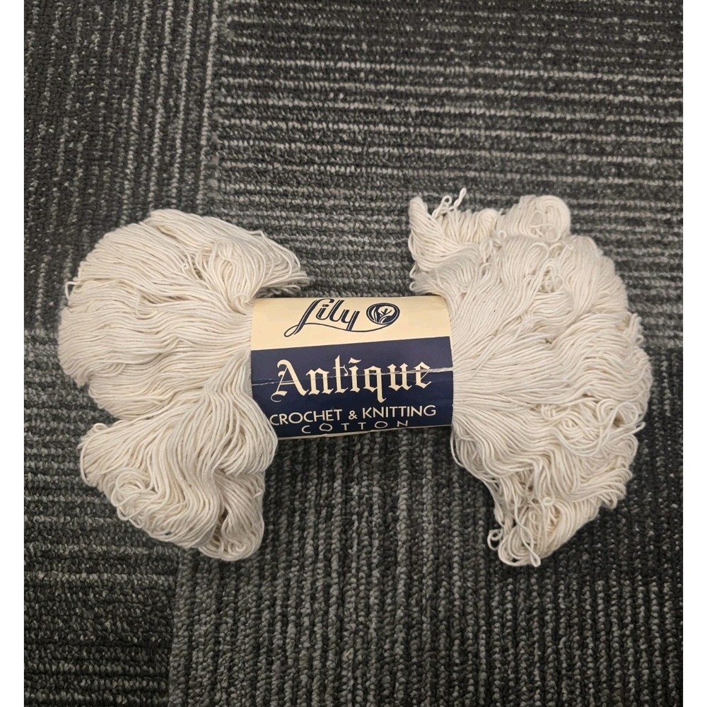 Vintage Lily Antique Crochet Cotton Thread Ecru 59 Knitting Yarn Skein 700y NEW